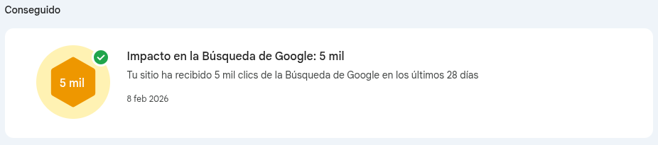 impacto en la búsqueda search console