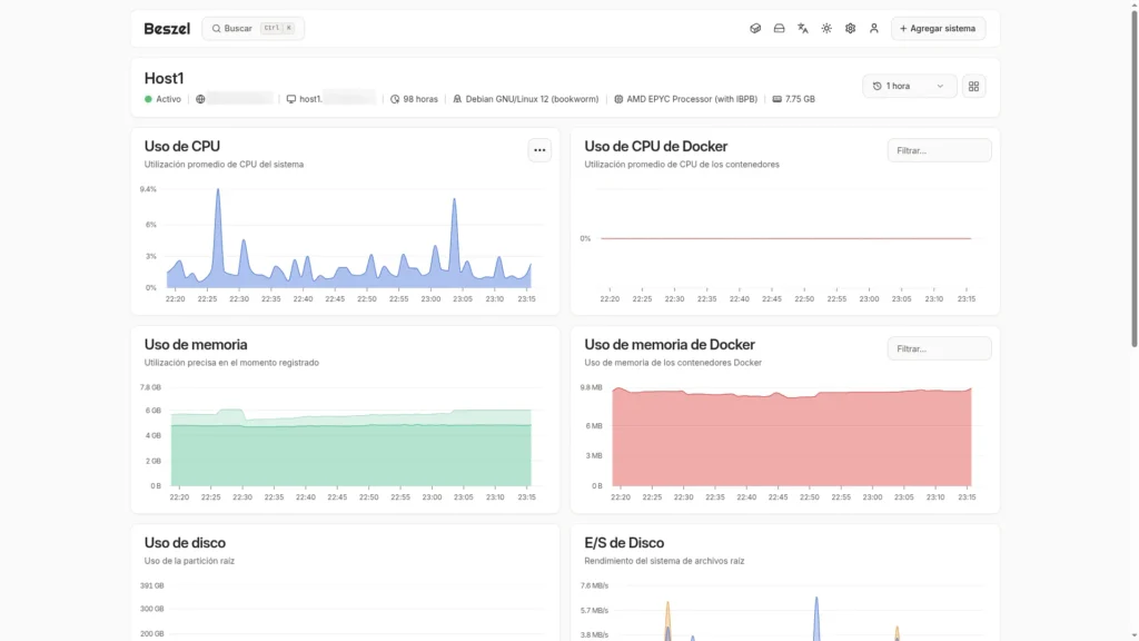 monitorización host